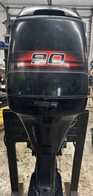 1996 Mercury 90 oil injected two stroke long shaft/ XL tiller/remote freshwater - Image 3
