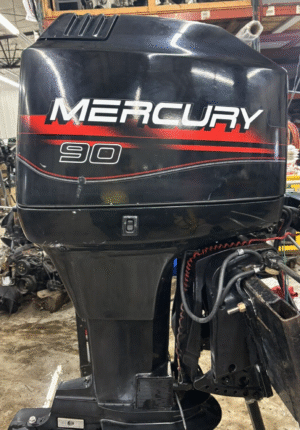 1996 Mercury 90 oil injected two stroke long shaft/ XL tiller/remote freshwater - Image 2