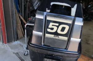 1998 50 50HP Evinrude 2 Stroke Outboard Motor SPL 20" w/ Power Trim & Tilt - Image 2