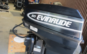 1998 50 50HP Evinrude 2 Stroke Outboard Motor SPL 20" w/ Power Trim & Tilt - Image 4