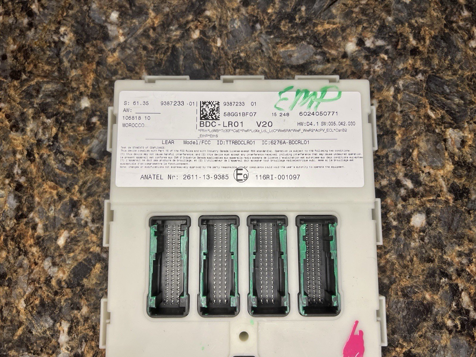 2014 - 2019 MINI COOPER S F56 BODY COMFORT CONTROL MODULE BDC-LR01 UNIT 9387233 - Image 2