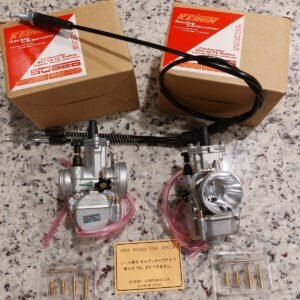 2pc Keihin 28mm 28 mm PWK Carburetor Carb Yamaha Banshee YFZ350 YFZ 350 + cable