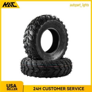 2Pcs 23×7-10 23×7×10 ATV UTV Tires 6Ply All Terrain Go Kart Golf Cart Tire Black