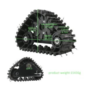 2Pcs Rear Wheel Track for ATV UTV Quad Snow Sand Offroad Tractor Wheelchair - Image 2