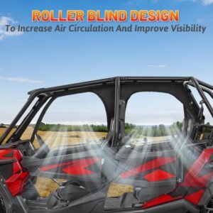 4 Seater Cab Enclosure Upper Doors Zipper for Polaris 2014-2023 RZR XP 4 1000 - Image 2