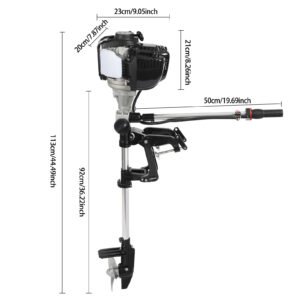 4 Stroke Outboard Motor 5.5HP Fishing Boat Engine Gasoline Air Cooled Motor 52cc - Image 4