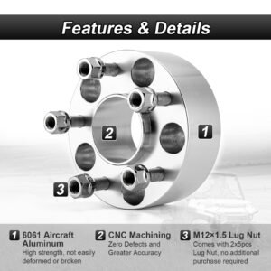 4PCS 2" Wheel Spacers adapter 5×114mm For 2024-2025 Polaris Ranger XD 1500/Crew - Image 4