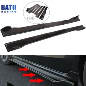 89.5" Side Skirt Extension Rocker Panel Body Kit Lip Splitters for Universal Car