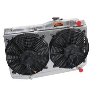 Aluminum Radiator + Fan Shroud Fit Toyota Corolla 1984-1987 L4 1.6L SPAWON MT - Image 2