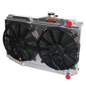 Aluminum Radiator + Fan Shroud Fit Toyota Corolla 1984-1987 L4 1.6L SPAWON MT - Image 3