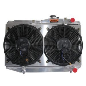 Aluminum Radiator + Fan Shroud Fit Toyota Corolla 1984-1987 L4 1.6L SPAWON MT