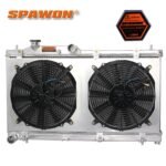 Aluminum Radiator With Fan Shroud For Impreza WRX 08-14 Subaru H4 2.5 2Row 13091
