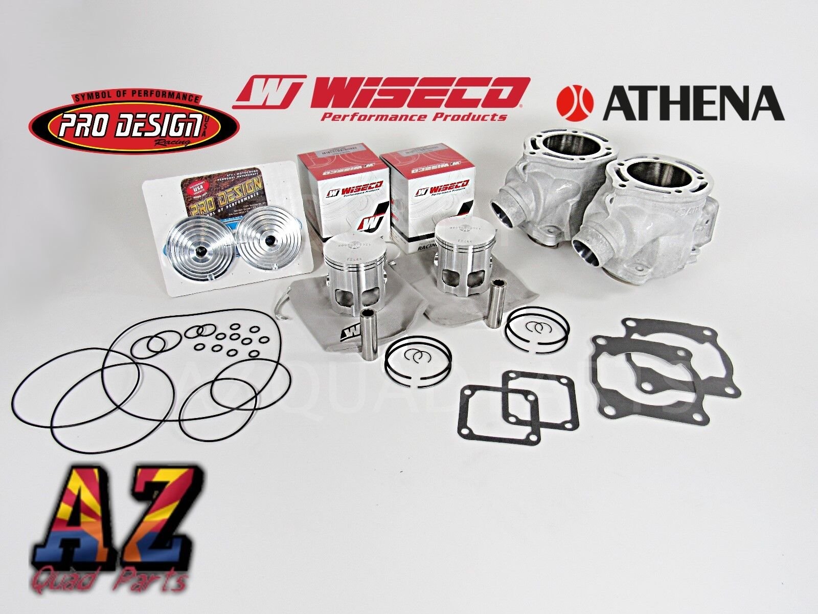 Banshee Athena 421cc 68 Big Bore +4mm STROKER Cylinders WISECO Pistons Pro Domes