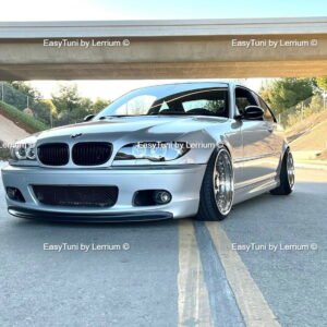 BMW E46 MTech II front splitter CSL lip spoiler gloss, abs plastic, video review