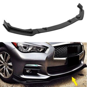 Carbon Fiber Style Front Bumper Lip Spoiler Splitter For INFINITI Q50 14-17 Base