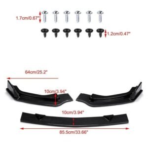 Carbon Fiber Style Front Bumper Lip Spoiler Splitter For INFINITI Q50 14-17 Base - Image 3