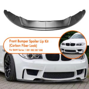 Carbon Look Front Spoiler Lip Splitter Fit For BMW E81 E82 E87 E88 1M 2004-2013