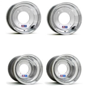 DWT Polished 10" 2+3 Front and 9" Rear Wheels Rims TRX 450R 400EX 250R 250 300