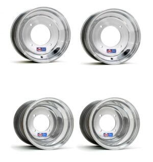 DWT Polished 10" 2+3 Front and 9" Rear Wheels Rims TRX 450R 400EX 250R 250 300