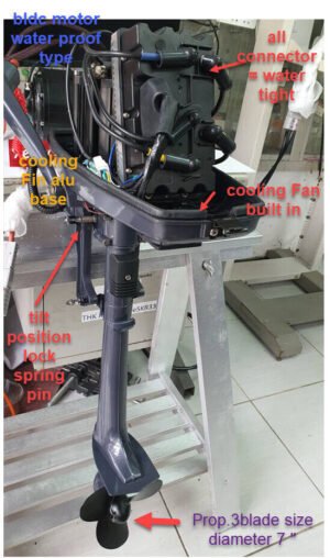 electric outboard motor 48V 3HP rated power 2000W Peak 4000w_CoulombMeter.fedex - Image 3