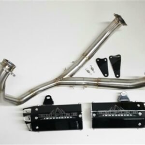 Empire Industries Black Dual Full System Exhaust Pipe Suzuki DRZ 400 DRZ400
