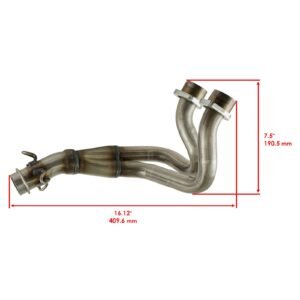 Exhaust Muffler Pipe W/ Gaskets For Yamaha Rhino 700 YXR700FH Hunter FI 08-011 - Image 3