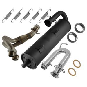 Exhaust Muffler Pipe W/ Gaskets For Yamaha Rhino 700 YXR700FH Hunter FI 08-011