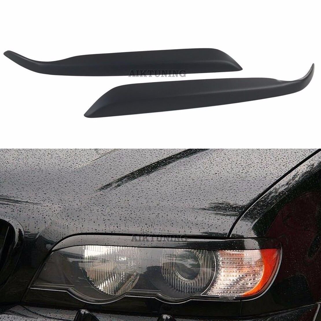 Eyebrow Set Lamp Spoiler Kit Eye Lid Spoilers (Fits BMW X5 E53 Pre Facelift)