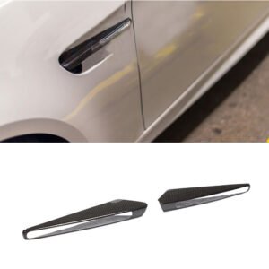 Fender Vent Cover Side Marker Grill Trim Fit For BMW E92 E90 E93 M3 Real Carbon
