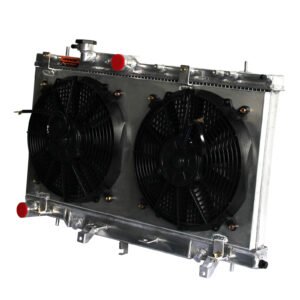 Fit 2003-2007 SUBARU IMPREZA SAAB BAJA 9-2X 2.5L H4 RADIATOR & FAN SHROUD AT MT - Image 2