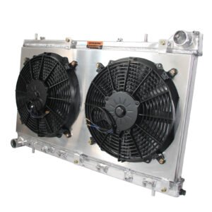 Fit Subaru 2004-2005 Forester XT 2.5L H4 EJ255 Radiator + Fan Shroud 2 Row AT MT - Image 2