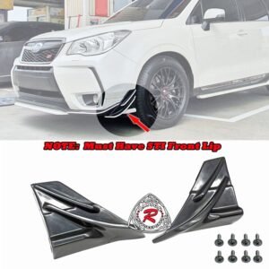 Fits 14-18 Subaru Forester XT DM-Style Front Side Lip Splitters (Polyurethane)