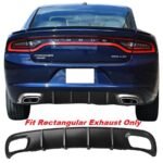 Fits 2015-2023 Dodge Charger R/T SE SXT V2 Style Rear Diffuser Bumper Lip PP