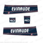 Fits Evinrude 40hp Decal Kit - 1993 1994 1995 - Navy