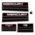 Fits Mercury 115hp Outboard Engine Kit 1994-1995 Boat Motor Decals Stickers 90