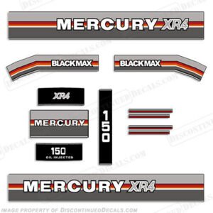 Fits Mercury 1988 150HP XR4 BlackMax Outboard Engine Decals
