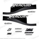 Fits Mercury 225hp Optimax Saltwater Series Decal Kit - Dark Grey