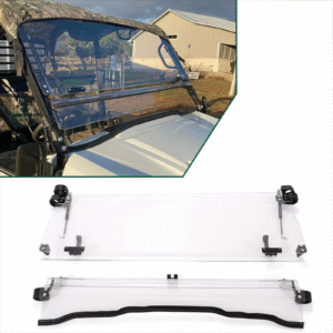 Flip Windshield Scratch Resistant For 2015+ Kawasaki Mule Pro FXT /DXT /DX /FX