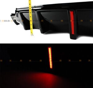 FOR 06-13 LEXUS IS250 IS350 JDM GLOSSY BLACK REAR BUMPER DIFFUSER WITH LED LIGHT - Image 4