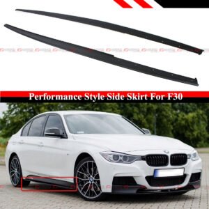 For 12-18 BMW F30 F31 3 Series Sedan M Sport Black Side Skirt Extension Splitter