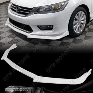 For 13-15 Honda Accord 4DR Sedan Painted White Front Bumper Splitter Spoiler Lip