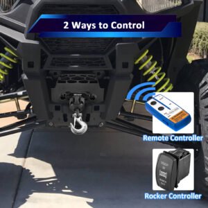 For 14-19 Polaris RZR 900/1000/XP Turbo UTV 4500lb 12V Electric Winch Mount Kit - Image 4