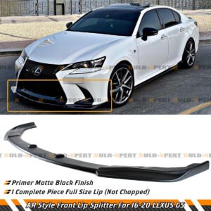 FOR 16-2020 LEXUS GS200T GS350 GS450 V2 JDM MATT BLACK FRONT BUMPER LIP SPLITTER