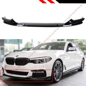 For 17-2020 BMW G30 530i 540i M550i M Sport Bumper Glossy Black Lip Splitter Kit