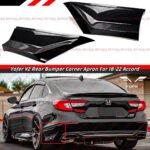 FOR 18-2022 HONDA ACCORD YOFER V2 GLOSS BLACK REAR BUMPER SIDE CORNER APRON SPAT