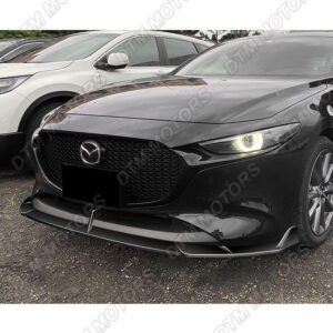 For 19-24 Mazda 3 Hatchback 5DR MS-Style Painted Black Front Bumper Lip Body Kit