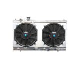 For 1999-2003 Mazda Protege Protege5 L4 Aluminum Radiator With Fan Shroud