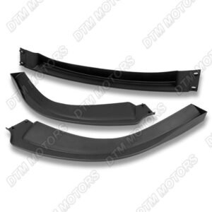 For 2008-2015 Mitsubishi Lancer RA-Style Painted Black Front Bumper Spoiler Lip - Image 4