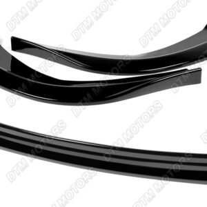 For 2008-2015 Mitsubishi Lancer RA-Style Painted Black Front Bumper Spoiler Lip - Image 2