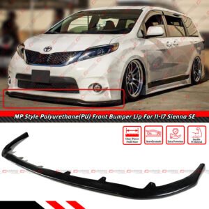 For 2011-17 Toyota Sienna XL30 SE MP Style PU Front Bumper Lip Spoiler Splitter - Image 2